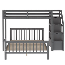 Load image into Gallery viewer, Euroco Wood Stairway Twin Loft Bed with Full Platform and Drawer