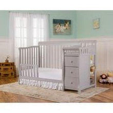 Load image into Gallery viewer, Dream on Me Brody 5 - in - 1 Convertible Crib Adjustable Mattress Crib &amp; Changer Pearl Gray