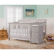 Load image into Gallery viewer, Dream on Me Brody 5 - in - 1 Convertible Crib Adjustable Mattress Crib &amp; Changer Pearl Gray