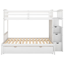 Load image into Gallery viewer, AECOJOY Twin over Full/Twin Convertible Bunk Bed with Storage Shelves and Drawers, Grey