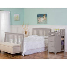 Load image into Gallery viewer, Dream on Me Brody 5 - in - 1 Convertible Crib Adjustable Mattress Crib &amp; Changer Pearl Gray